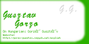 gusztav gorzo business card